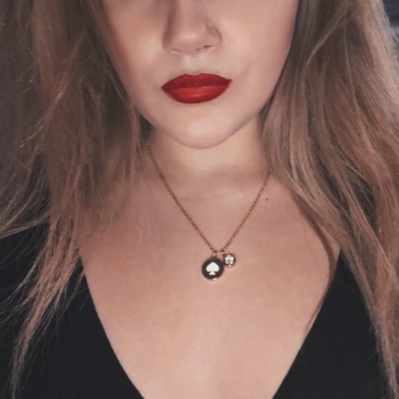 KATE SPADE • White Spot The Spade Necklace - Picture 2 of 8